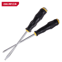 得力(deli)DL627006 穿心十字螺丝批 PH2*150mm 铬钒钢 黄 1支