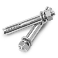 海斯迪克 304不锈钢膨胀螺丝(有缝)膨胀螺栓HKsq-972 M6*50(50个)