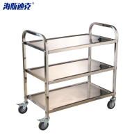 海斯迪克 拆装式不锈钢餐车 HKZ-142 大号950*500*950(三层)超厚型无磁 1辆