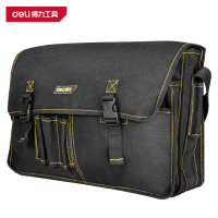 得力(deli)DL-P8 帆布工具包 45*15*29cm 黑色 1只