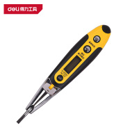 得力(deli)DL8005 测电笔 12-250V 数显 照明灯 黄色 1支