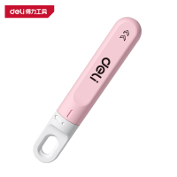 得力(deli)DL412B 居家迷你伸缩刀9mm尾部旋转 粉色 1把