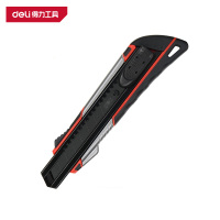 得力(deli)DL4254 专业级锌合金包胶美工刀 18mm SK2 加厚黑刃 红色 1把