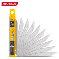 得力(deli)DL-DP093 美工刀片 9mm厚0.4_7刀头30°角 银 1盒