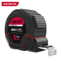 得力(deli)DL3801 钢卷尺 5m*19mm 自锁尼龙覆膜Ⅰ级 红色 1把