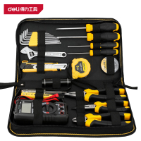 得力(deli)DL1023E 电讯综合维修组套电工检修 23件 黑色 1套