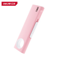 得力(deli)DL408B 居家迷你伸缩刀 T型背推 粉色 1把