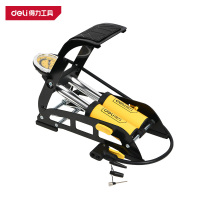 得力(deli)DL880014 高压脚踏式家用打气筒 Φ44*110mm 脚踏式双缸机械表 黄色 1台