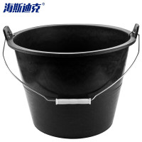 海斯迪克 HKWY-11 泥瓦工小灰桶 22cm常规款黑色带手提 1个