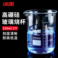 冰禹 BYrl-199 高硼硅玻璃烧杯 耐高温刻度杯 250ml 2个/箱