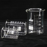 冰禹 BYrl-199 高硼硅玻璃烧杯 刻度杯 150+200+250+300+400ml套装