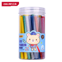 得力(deli)DL390055B 热熔胶棒7*100mm*55支 彩 1桶