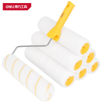 得力(deli)DL528217 滚筒刷6件套 7寸+5滚芯 白色 1套