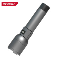 得力(deli)DL551026 变焦手电筒 1000lm 3000mAh 变焦反充 灰色 1个