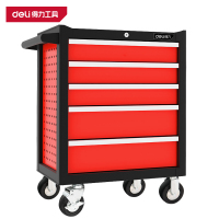 得力(deli)DQ02305 五抽屉工具车 790×475×930mm 红色 1台