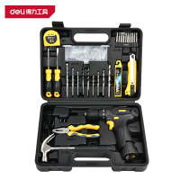 得力(deli)DL1028L 锂电钻工具套装 28件 黑色 1套