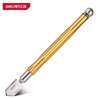 得力(deli)DL2702 铝合金柄玻璃刀 3-15mm 黄 1把
