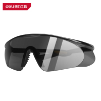 得力(deli)DL522015 防雾 防风沙 眼镜 均码 黑色 1副