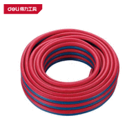 得力 连体胶管 DL-Q3008L 红蓝色 8mm*2B*20m 1卷