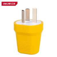 得力(deli)T18297 电源插头三插 250V~10A 黄色 1个