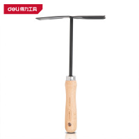 得力(deli)DL580824 园艺两用锄 26.5cm 木柄 黑色 1把