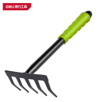 得力(deli)DL580813 园艺五齿耙 31cm 绿色 1把