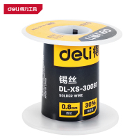 得力(deli)锡丝 DL-XS-30081 直径0.8mm 30%含锡量 100g 银色 1卷