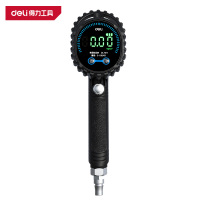 得力(deli)DL7611 胎压表 0.5-10BAR 数显 黑色 1个