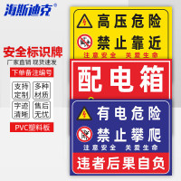 海斯迪克 HKL-458 配电箱安全标识牌危险警示牌PVC塑料板 备注编号 40*60cm