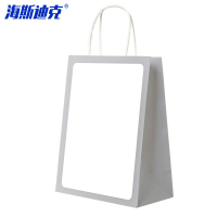 海斯迪克 手提袋牛皮纸袋礼品袋 HKL-434 灰色 10个 1包