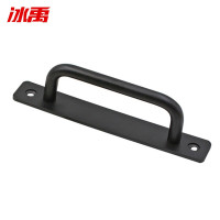 冰禹 铝合金门窗把手免打孔 BYly-92 孔距160mm 黑色 1个