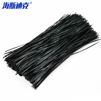 海斯迪克 包塑铁丝扎丝 HKsq-526 Φ0.55mm 黑色10cm 1000根 1件