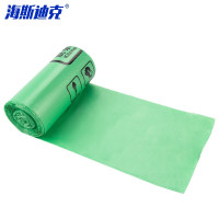 海斯迪克 分类可降解加厚垃圾袋 HKY-248 平口绿色厨余 30只 1卷