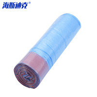 海斯迪克 抽绳垃圾袋 HKZX-55 45*50cm 加厚蓝色红绳 20只 1卷