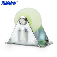 海斯迪克 肥仔白脚轮 HKqy-61 1.5寸尼龙定向轮 1个