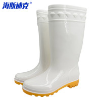 海斯迪克 白色雨鞋 HKsq-583 42码 白色 女高筒 1双