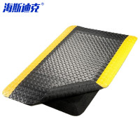 海斯迪克 防滑橡胶垫 HKsq-435 黄黑色 450×600mm 1卷
