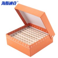 海斯迪克 纸质冷冻管盒 HKCL-441 1.8/2ml 100格连盖 1个