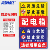 海斯迪克 配电箱安全标识牌 HKL-458 40*60cm 备注编号 1个
