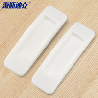 海斯迪克 门玻璃窗户强力粘胶门把手 HKSY-68 方形凹槽 白色 2个 1包