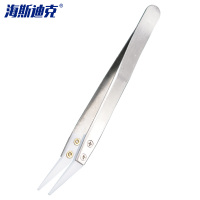 海斯迪克 陶瓷镊子 HKCL-640 小弯头 2把 1包