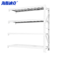 海斯迪克 中型四层仓储货架 HKCL-631 白色 副架 200*60*200cm 1个