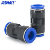 海斯迪克 PU塑料直通接头 HKLY-11 PU-16 10个 1包