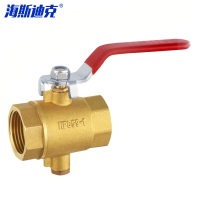 海斯迪克 测温黄铜球阀 HKCX-45 DN40 1个