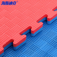 海斯迪克 泡沫垫拼接地垫 HZL-171 红蓝-五道纹 4.0cm厚 1*1m 1块