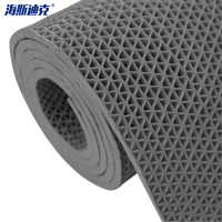 海斯迪克 塑料PVC防滑镂空垫地垫 HK-53 灰色 0.9m宽 普通厚3.5mm 1米