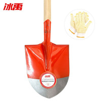 冰禹 铁锹 BY-001 锰钢 中号 尖锹 含柄+3双手套 1件