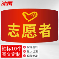 冰禹 红袖章配别针 BYyq-131 21*14cm 志愿者 10个 1件