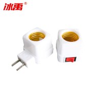 冰禹 灯具配件 BY-667 E27带按钮开关螺口灯头 2个 1件