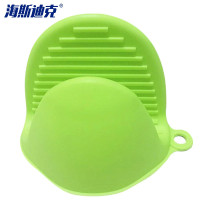 海斯迪克 多功能硅胶防烫手夹 HKQS-65 绿色 2个 1包